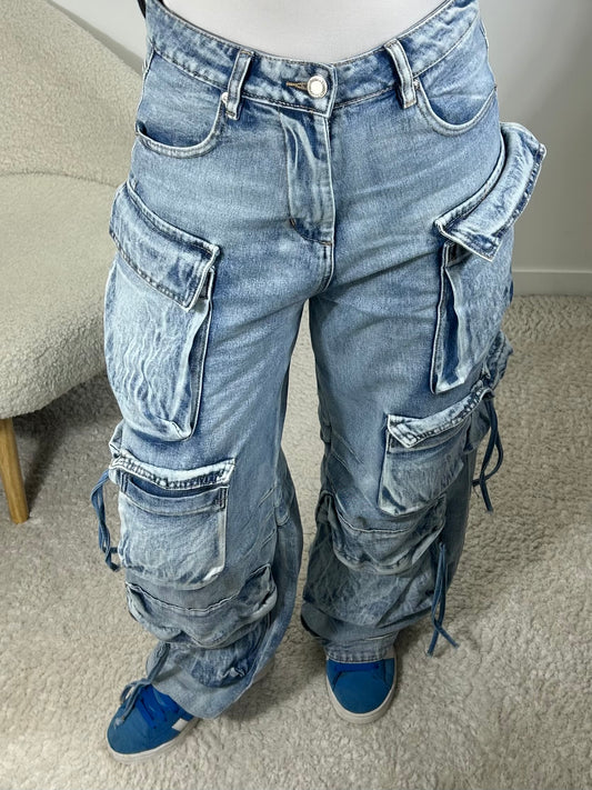Jeans cargo multipoches