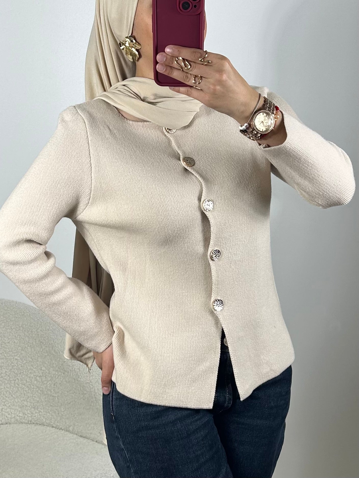 Cardigan beige