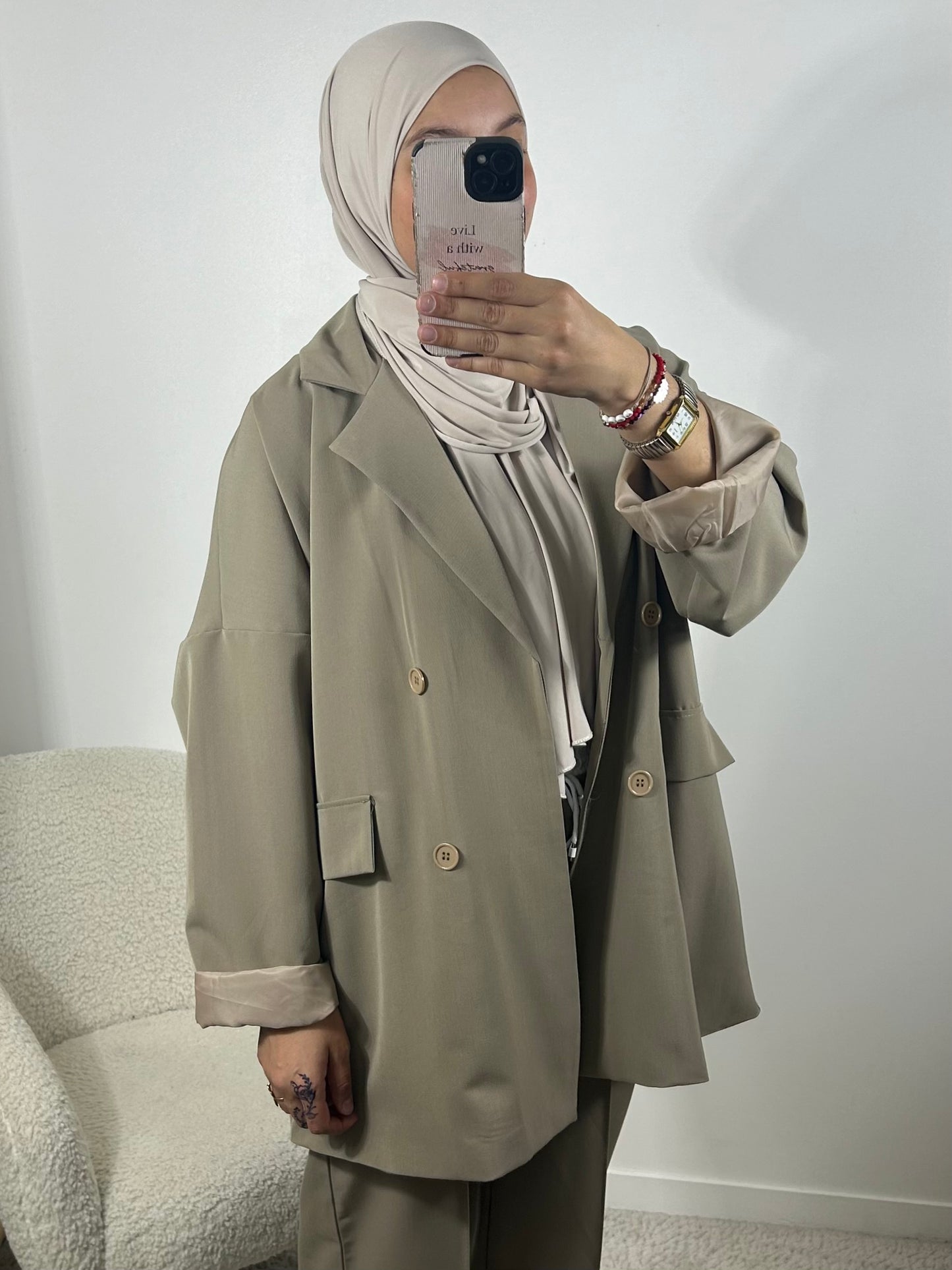 Blazer oversize taupe