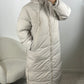 Doudoune longue beige