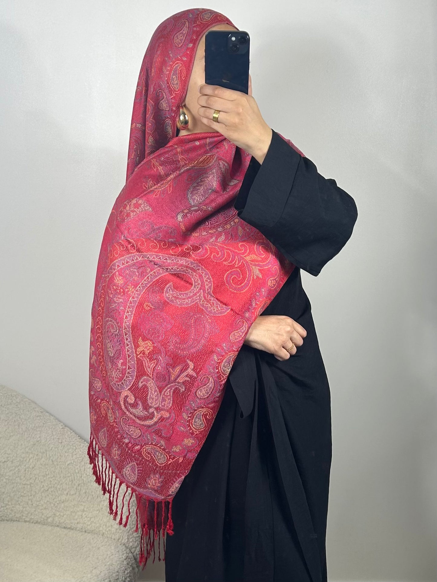 Pashmina lali rouge