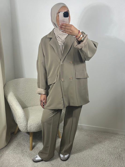 Blazer oversize taupe