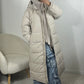 Doudoune longue beige