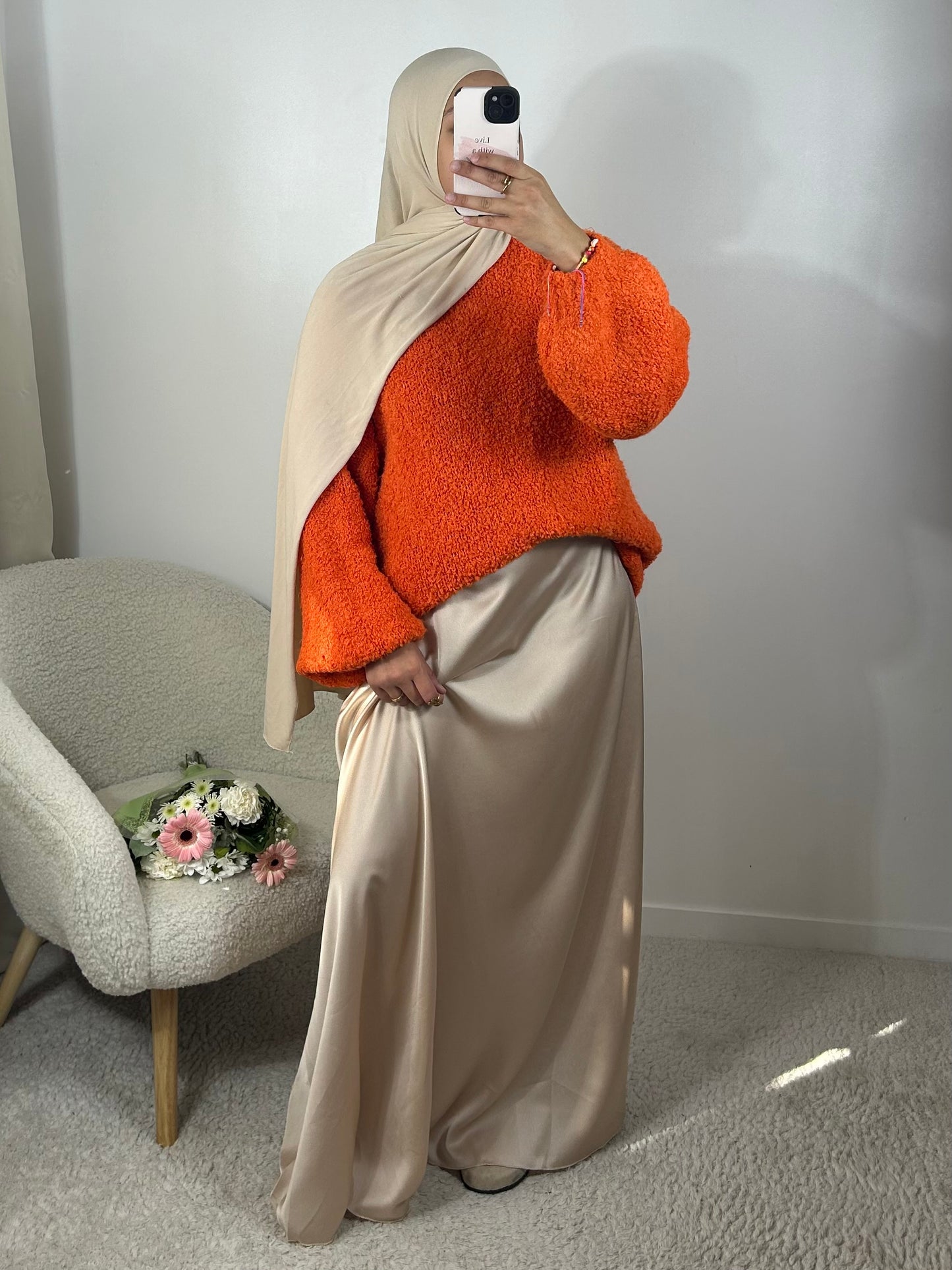 Pull oversize orange