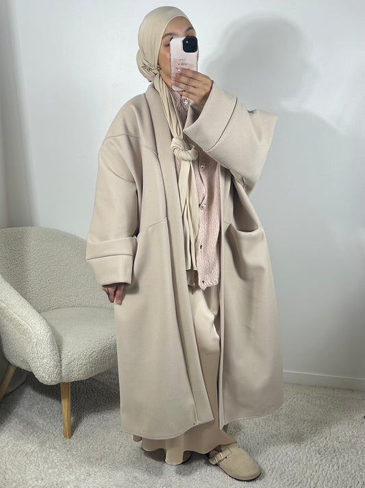 Kimono manteau beige