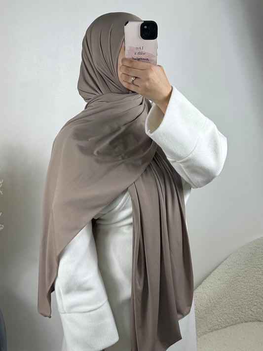 Voile jersey premium taupe