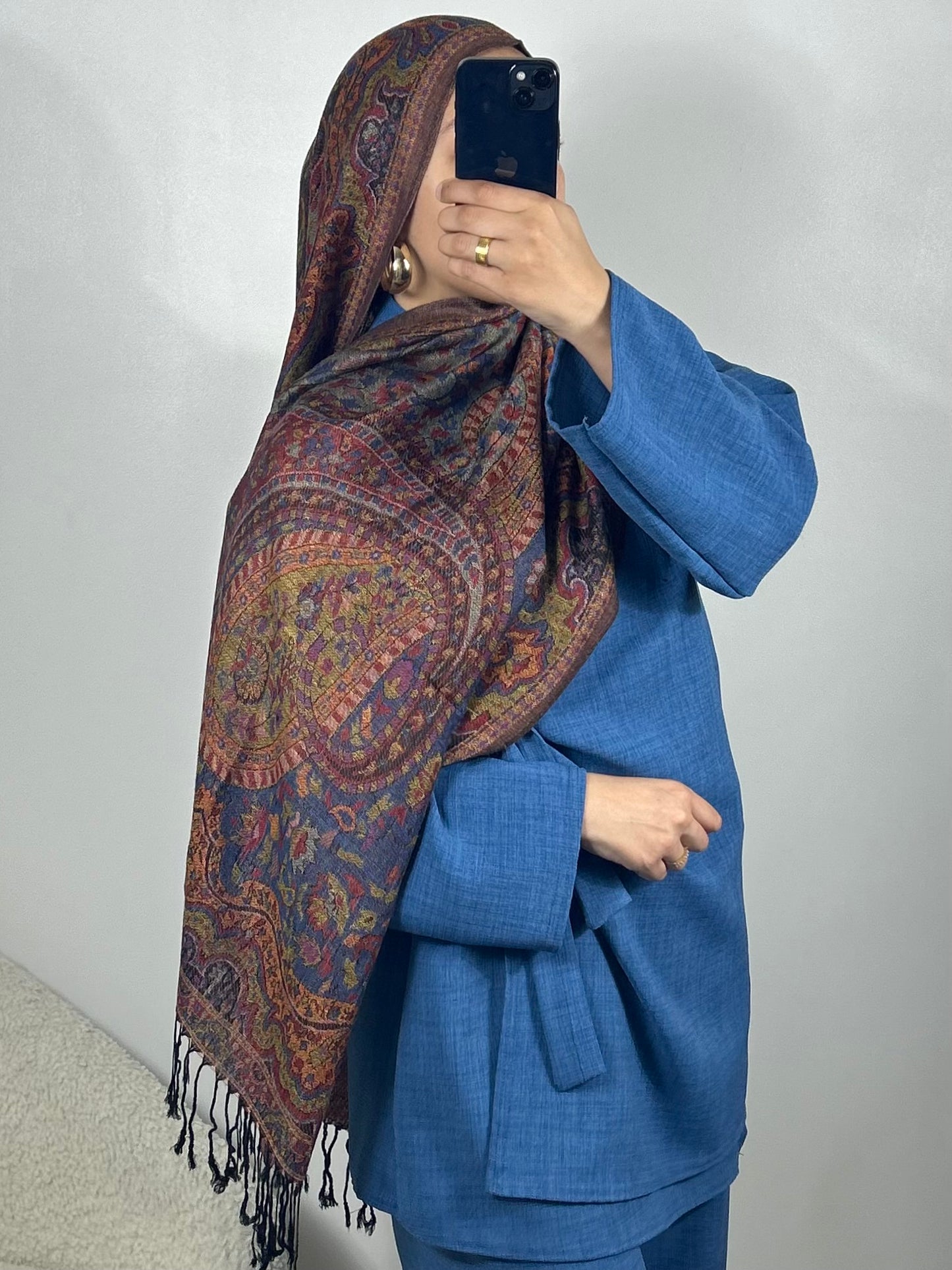 Pashmina rawda acajou