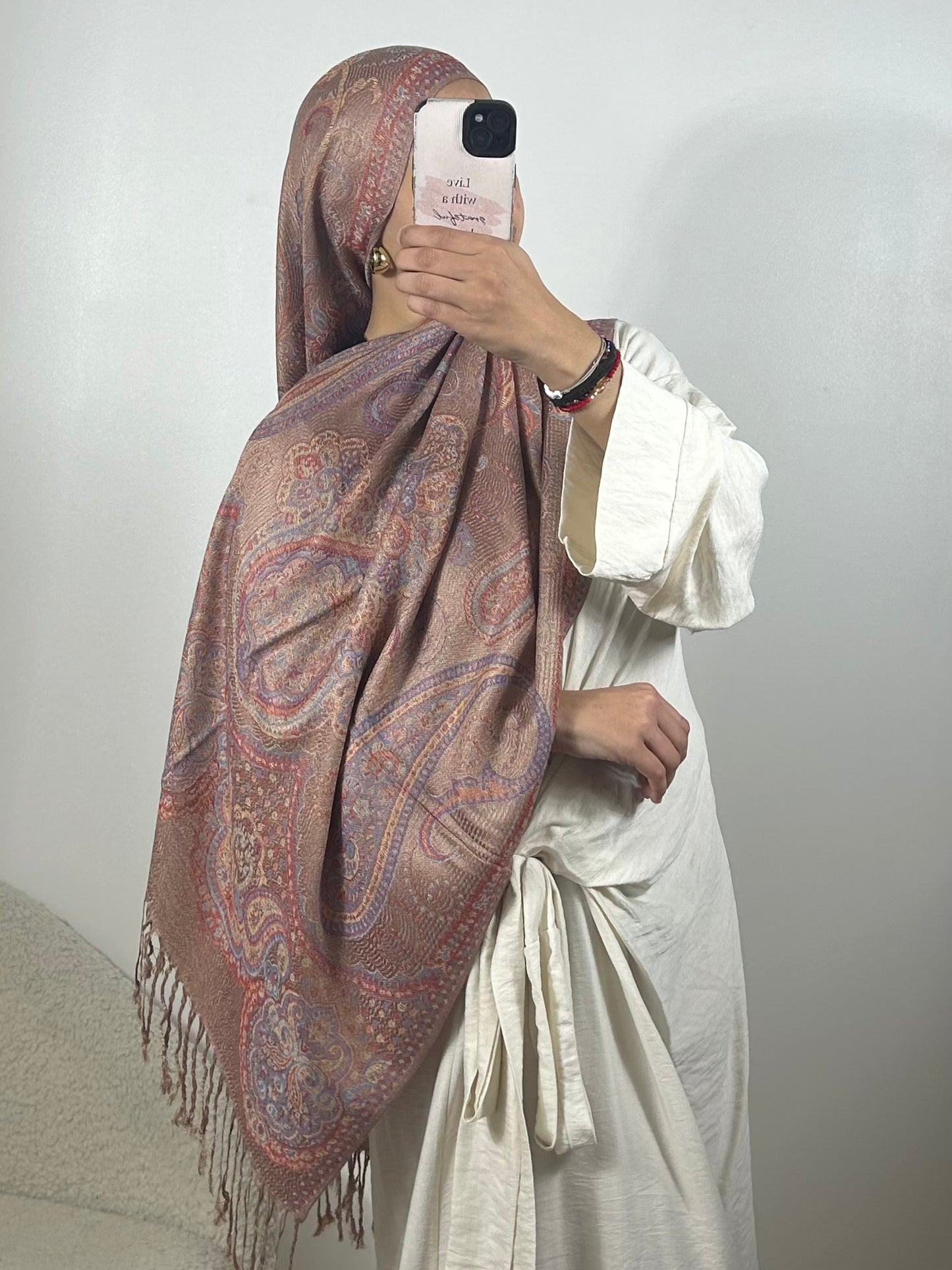 Pashmina ayhan marron rosé