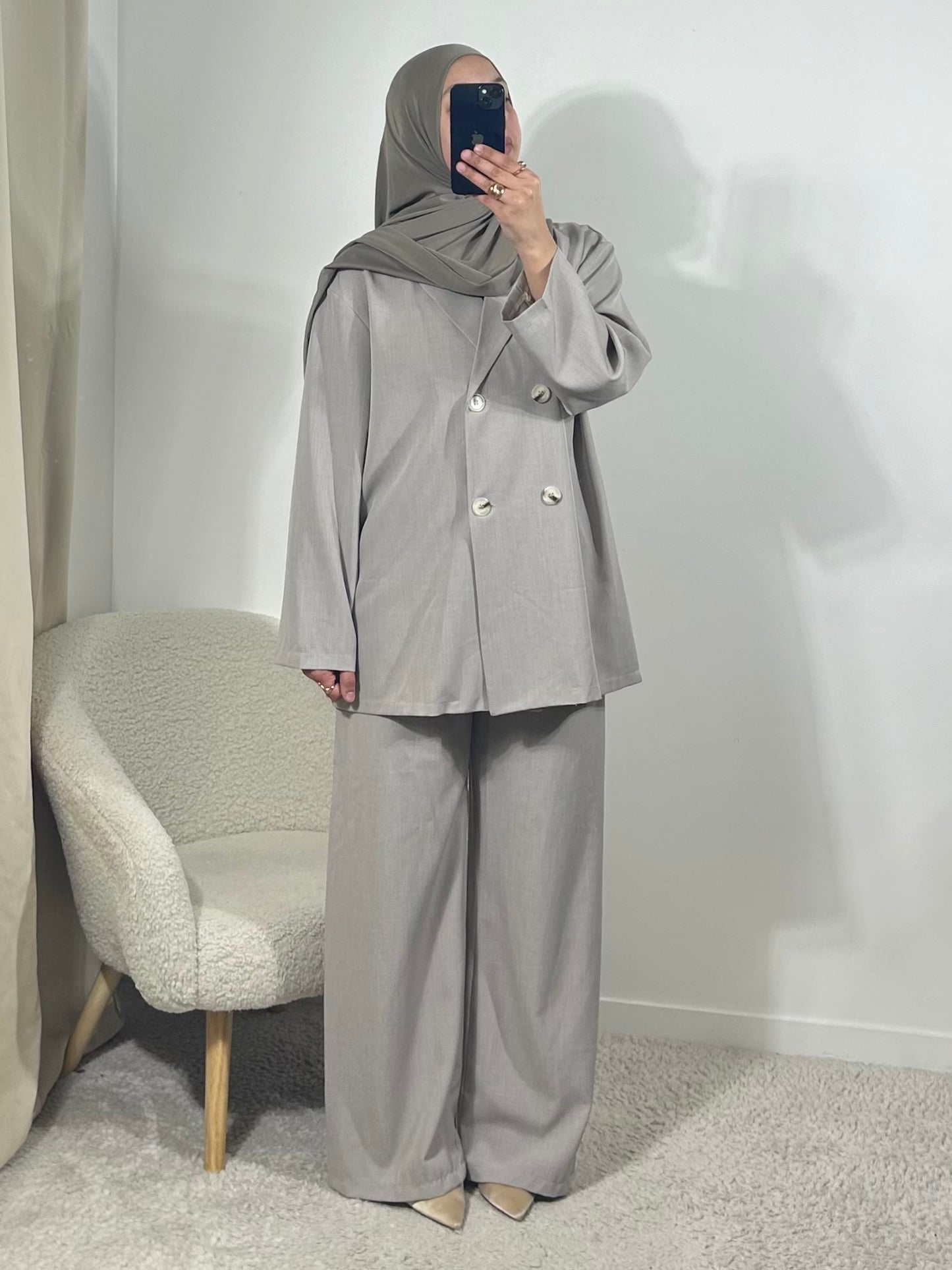 Ensemble blazer taupe