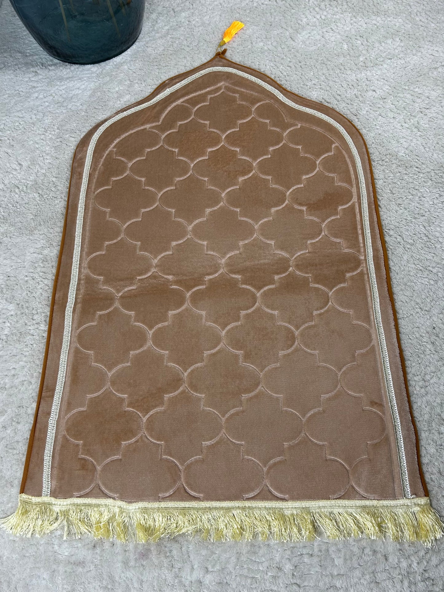 Tapis de prière camel