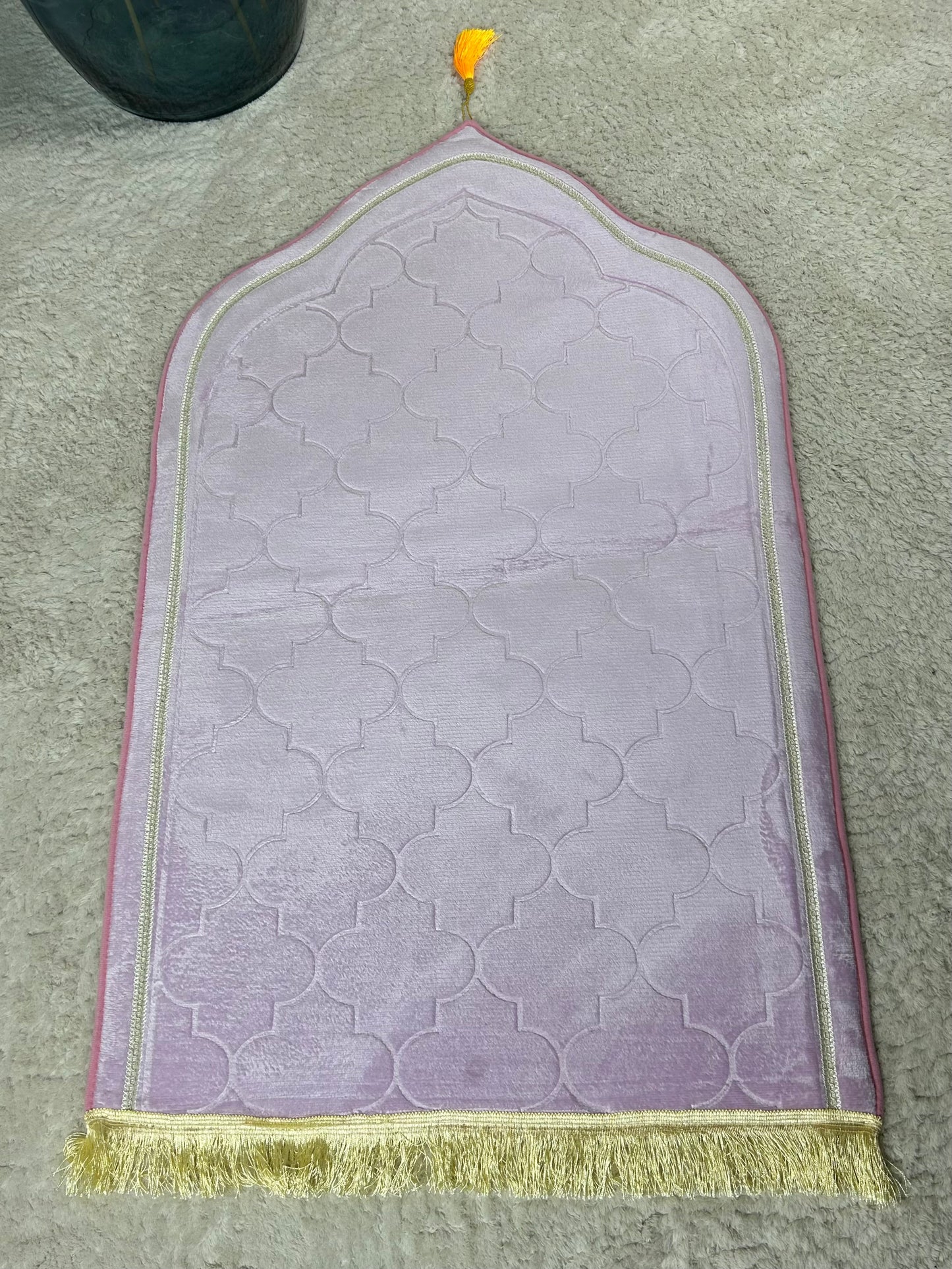 Tapis de prière rose poudré