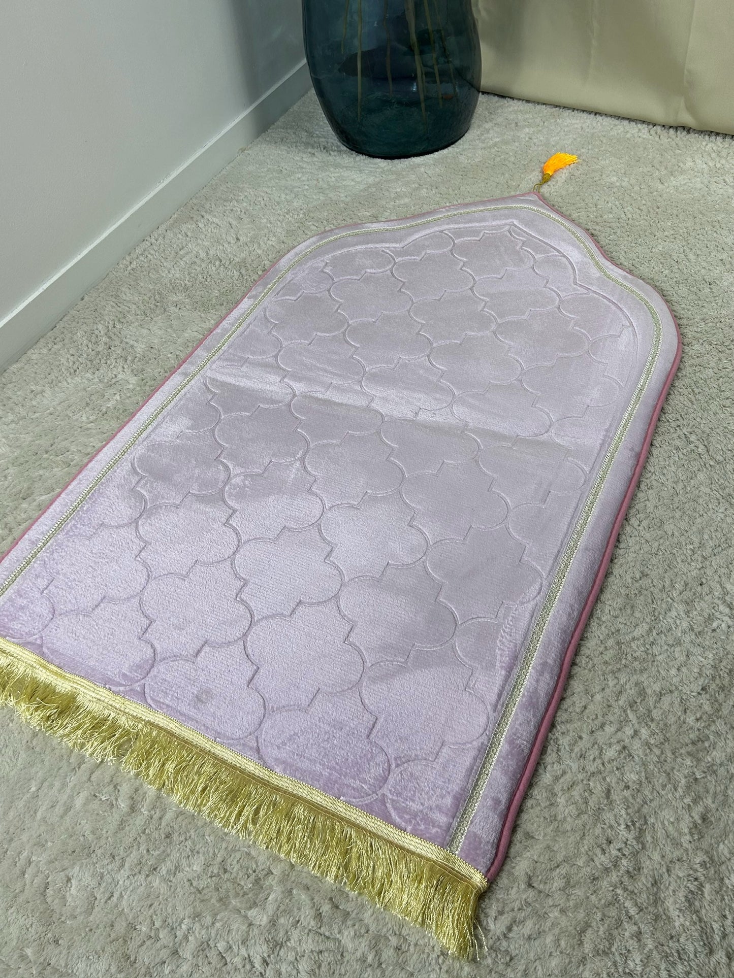 Tapis de prière rose poudré