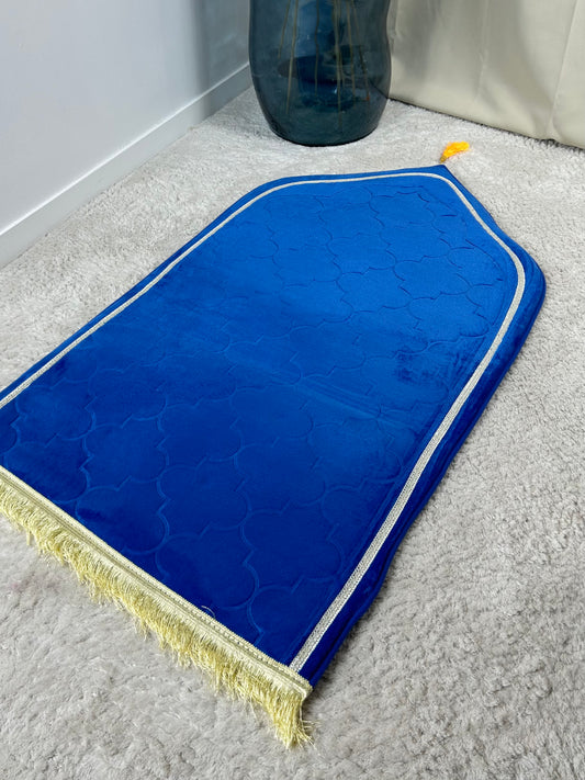 Tapis de prière bleu électrique