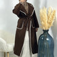 Veste longue marron
