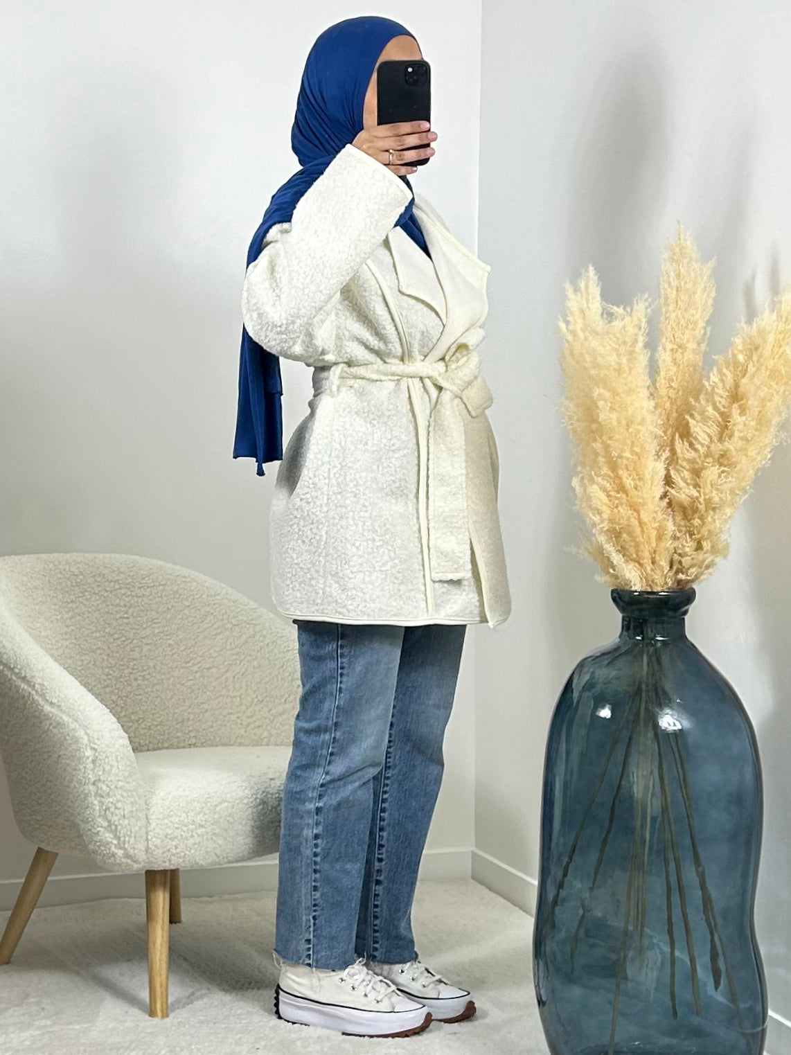 White sheepskin jacket 