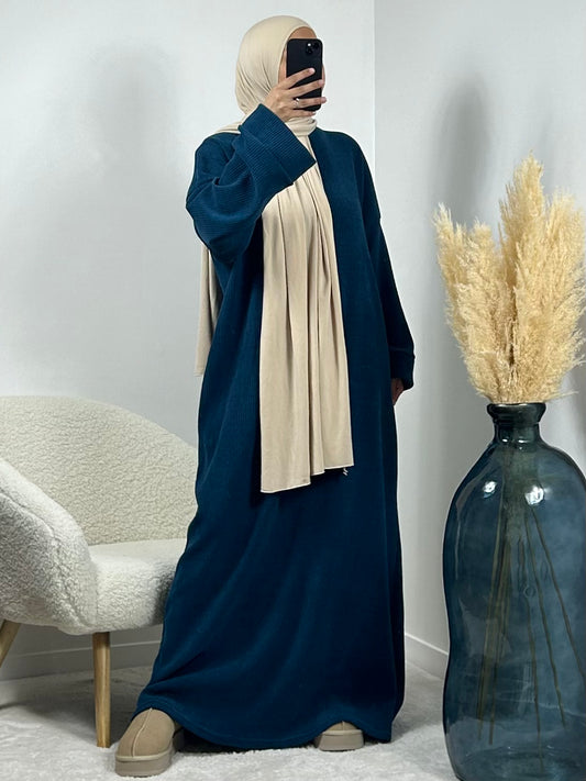 Robe velouté bleu