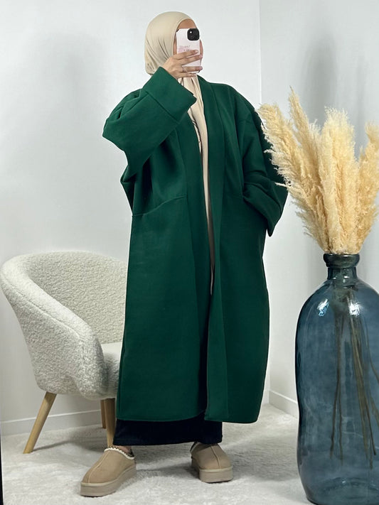 Kimono manteau vert sapin