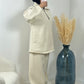 Ensemble zip coton blanc cassé